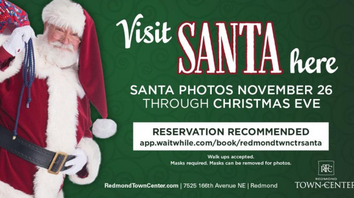 Visit Santa at Redmond Town Center Seattle Area Family Fun Calendar